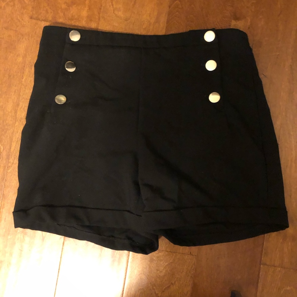 Black high waisted shorts